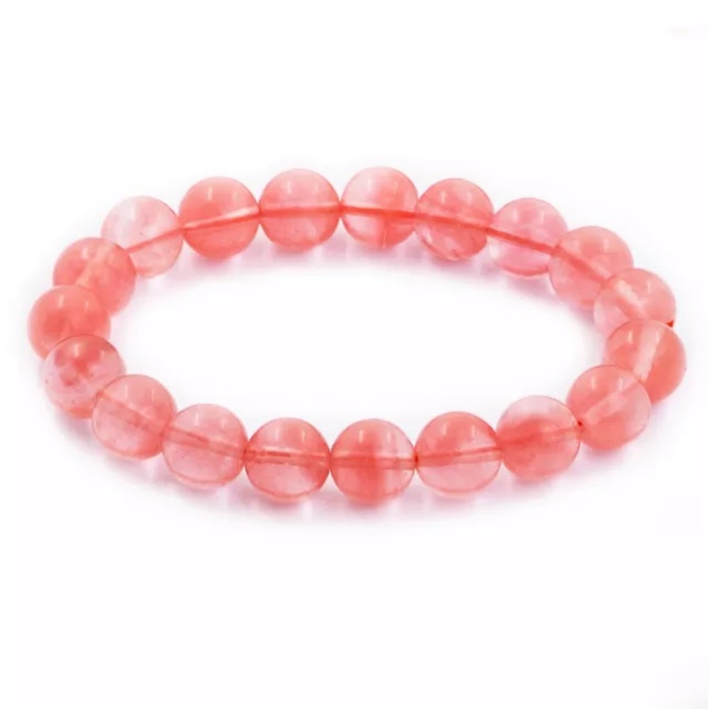 HOST PICKNatural Cherry Quartz 8mm Beaded Bracelet